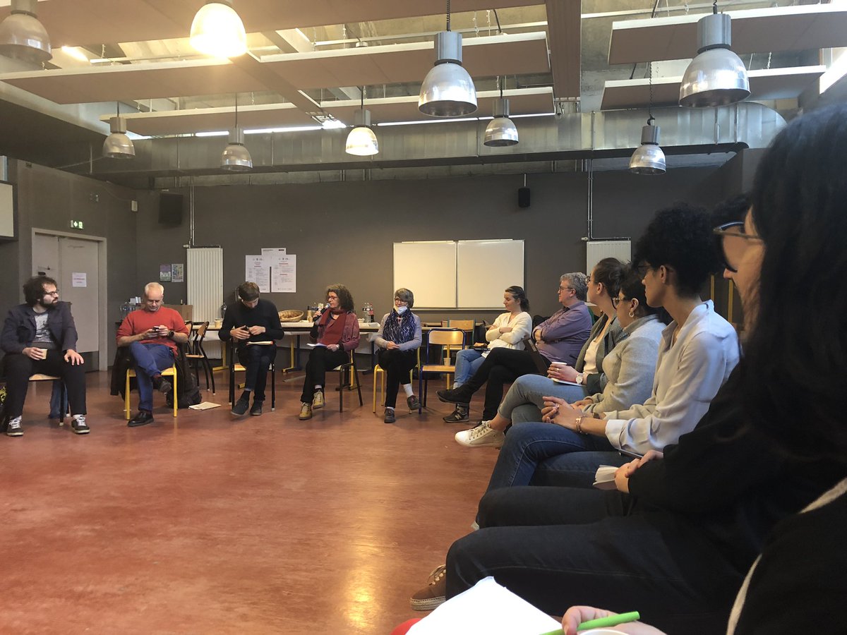 2e journée des universités éphémères sur la transmission de mandats dans une #coopératives : on adopte une posture de chercheurse ce matin pour prendre du recul, tirer les enseignements @Manucoop_fr <a href="/laMYNE_/">La MYNE</a> @UmrLadyss @Coopaname <a href="/oxalisSCOP/">Oxalis Scop SA</a> <a href="/VectActivites/">Vecteur Activités</a> #rechercheaction