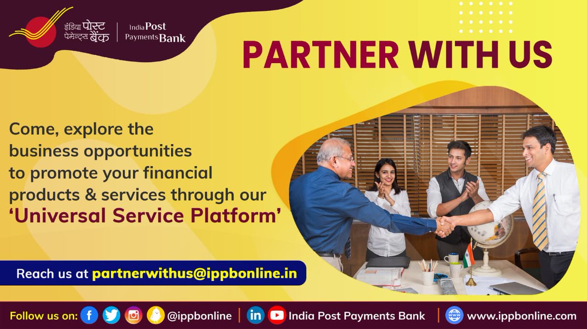 Is your business model wants to establish a fail fast approach and scale quick ability by utilizing optimum resources on a Minimum Viable Product (MVP) model!
 
@IPPBOnline invites Banks, NBFCs/ Neo Banks / Fin-techs, Start-ups & Others to build a partnership to promote (1/2) https://t.co/kUsm2JBMpV