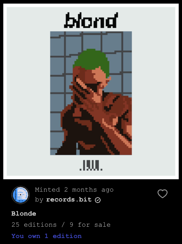 Records_Bit's tweet photo. Recently sold for 1.75tz on secondary market! #recordsbit https://t.co/SoPdT9y4R3