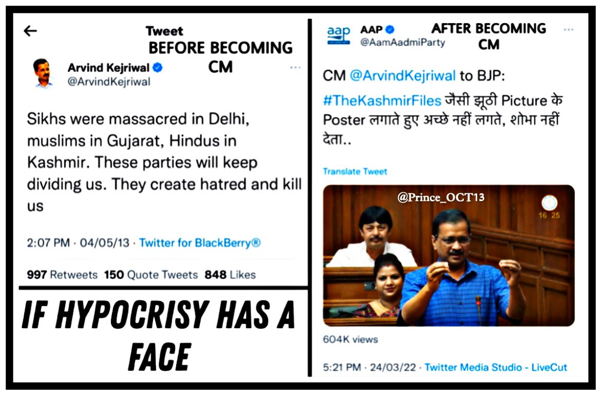 vibha077's tweet photo. Shame on #Kejriwal

This is what happened wen someone put his self-esteem and ideology aside to be in power. 

#KejriwalExposed https://t.co/KAax5FR2oW