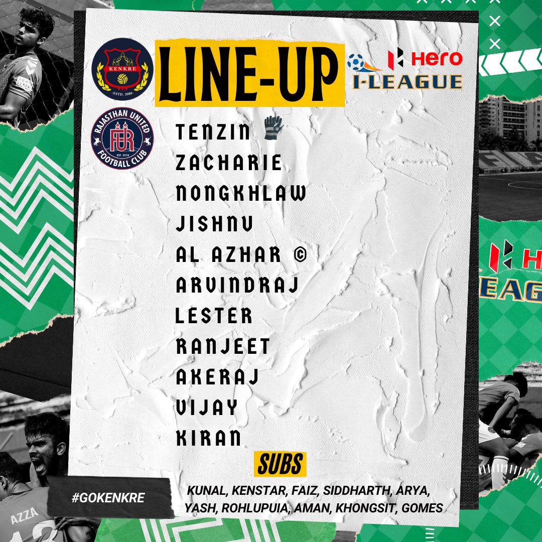 mumbaikenkrefc's tweet photo. ๐ฃ STARTING XI ๐
Team news is in for this afternoon clash against Rajasthan United FC!
#GoKenkre #RUFCKEN
#AaplaKenkre #HeroILeague https://t.co/Q26rWlanON