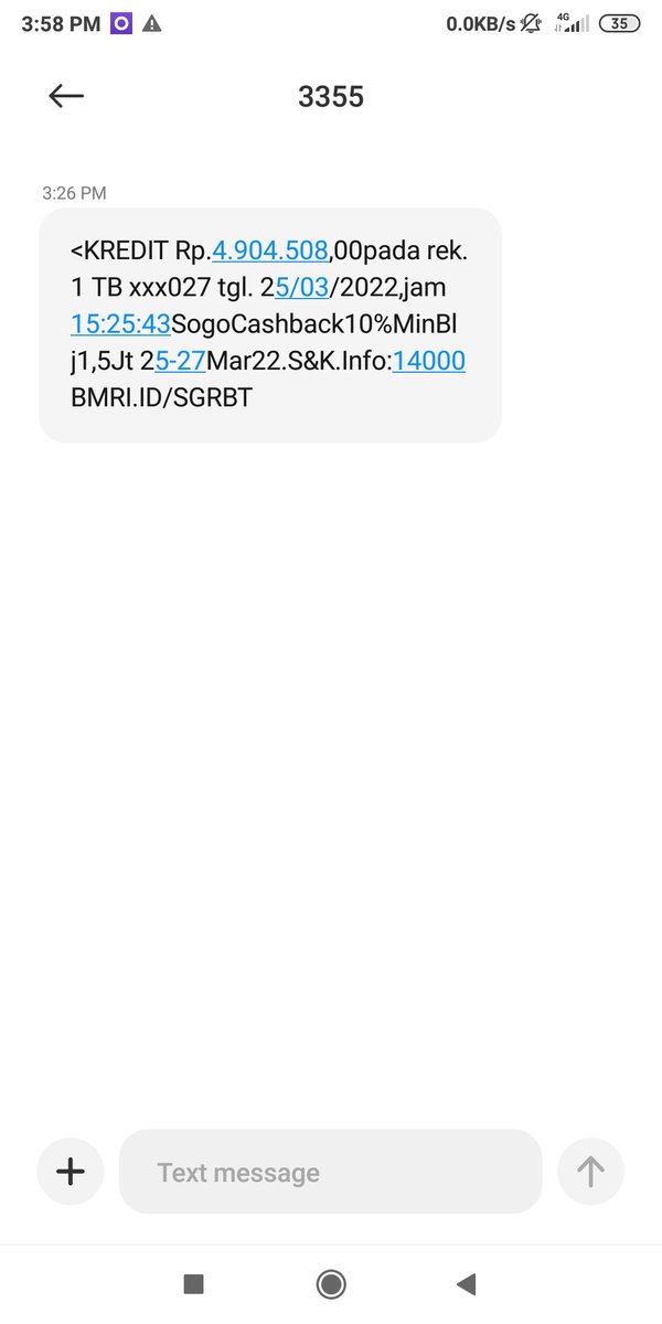 sheissheilla's tweet photo. @mandiricare mohon info, saya bukan nasabah mandiri. Tapi kenapa bs dpt sms seperti ini ya? https://t.co/Zb5bSEJgou