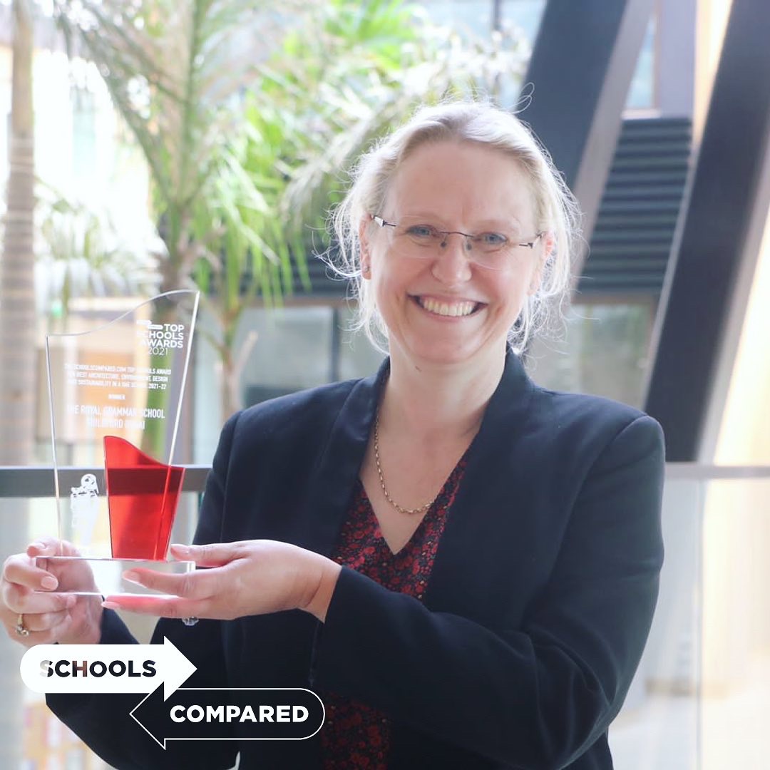 SchoolsCompared's tweet photo. SchoolsCompared TSA 2021-2022 Winners: We presented Clare Turnbull, Principal, Royal Grammar School Guildford Dubai, with her school’s award for Best Architecture Environment, Design & Sustainability in a UAE School 2021-2022! #SCTSA
https://t.co/uIKvWAMWhA
@rgsguildforddxb https://t.co/zlcjedvnGp