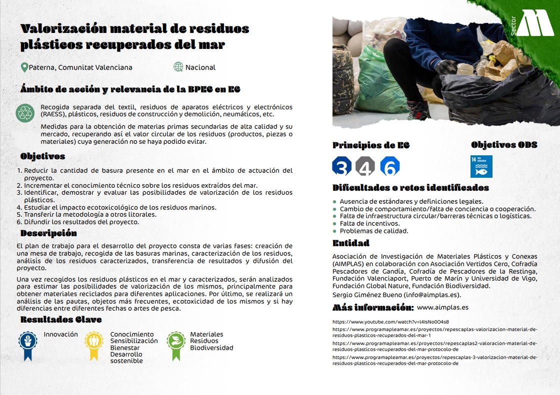 Vertidos_Cero's tweet photo. El proyecto #RepescaPlas, Valorización material de residuos plásticos recuperados del mar, incluido en el II #Catálogo de #BuenasPrácticas en #EconomíaCircular, de las más de 160 recibidas por el @mitecogob
➡️https://t.co/qli69lc8fp
👉🏼Noticia: https://t.co/ZditzFNp8F https://t.co/Hvrc1Vnm3s