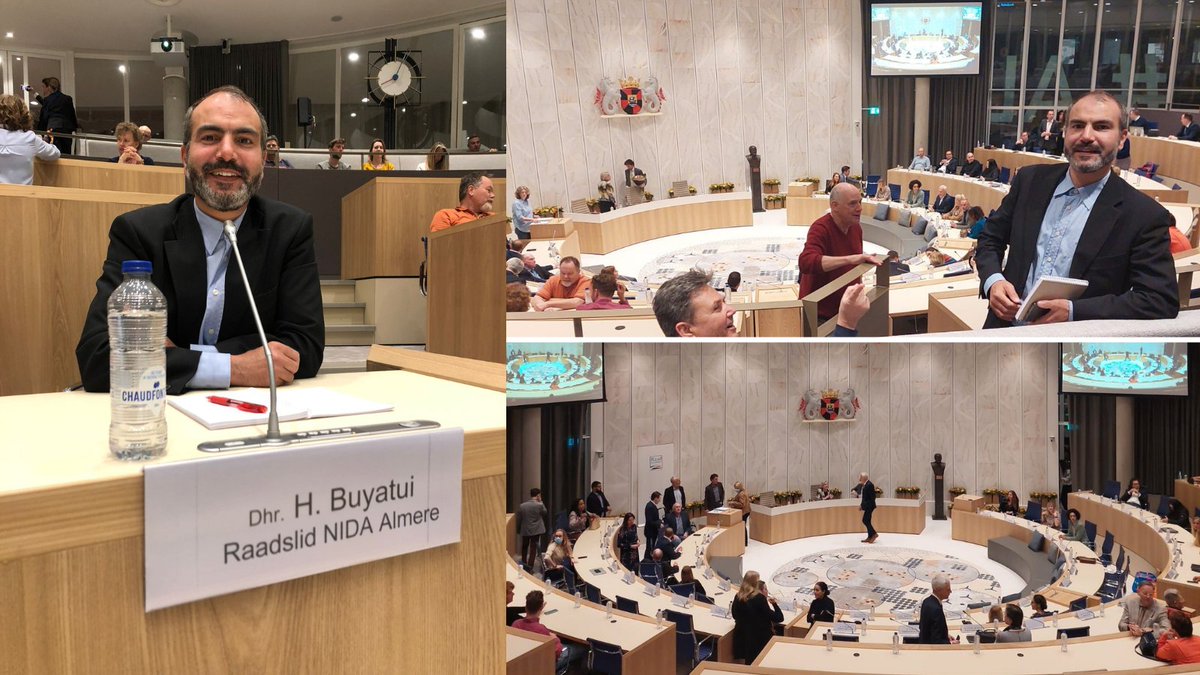 Gisteren, laatste raadsvergadering periode 2018-2022. <a href="/HBuyatui/">Hassan Buyatui</a> aanwezig als raadslid en fractievoorzitter #NIDA #Almere. Afscheid vertrekkende raadsleden. Volgende week installatie nieuwe raad! Onze Hassan gaat door als raadslid en fractievoorzitter <a href="/DENKAlmere/">DENK Almere</a>. Veel succes!