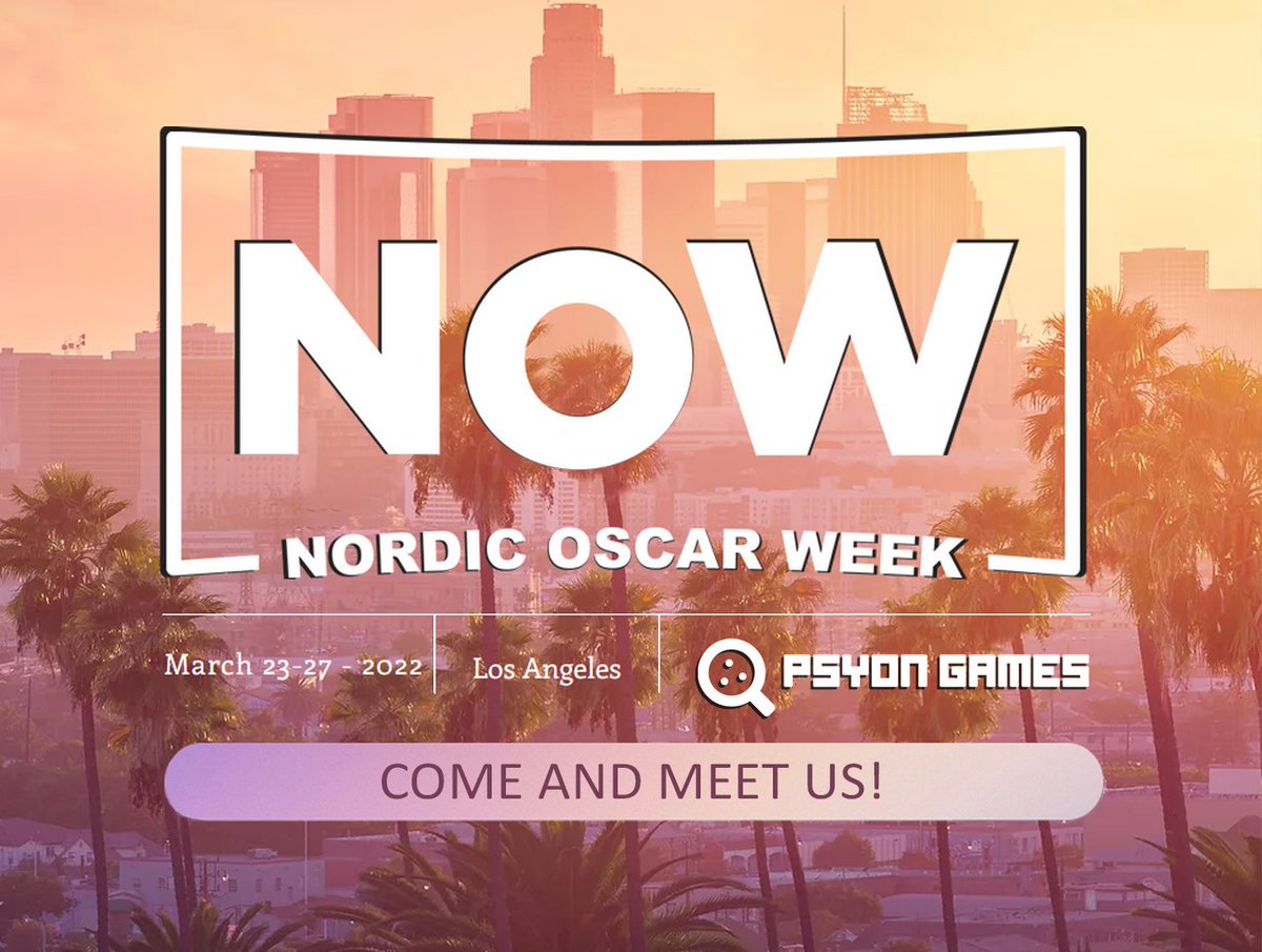 psyon_games's tweet photo. We are at Nordic Oscar Week this weekend!☀️ Our Executive Producer Niko Pyrhönen is there to represent us and he’s open for a quick chat and meet-ups!🤝 
Hit him up to catch up on things, and he can tell you more about our COVID-19 vaccine awareness game Antidote COVID-19!💉🛡️ https://t.co/7nit9laNKj