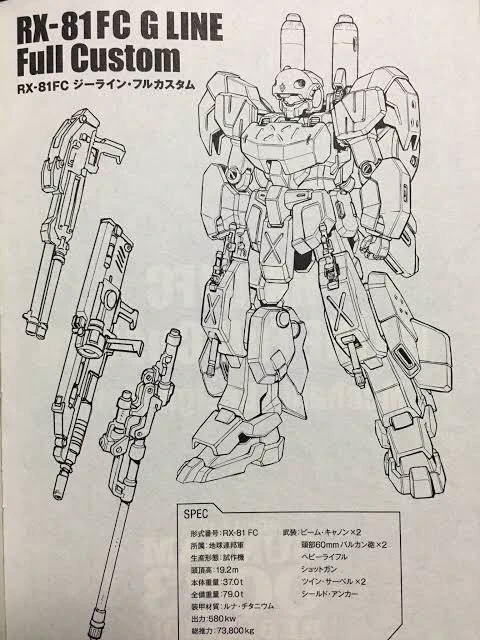 ガンプラで出して欲しい機体。せめてジーラインだけでもキット化して……。 
