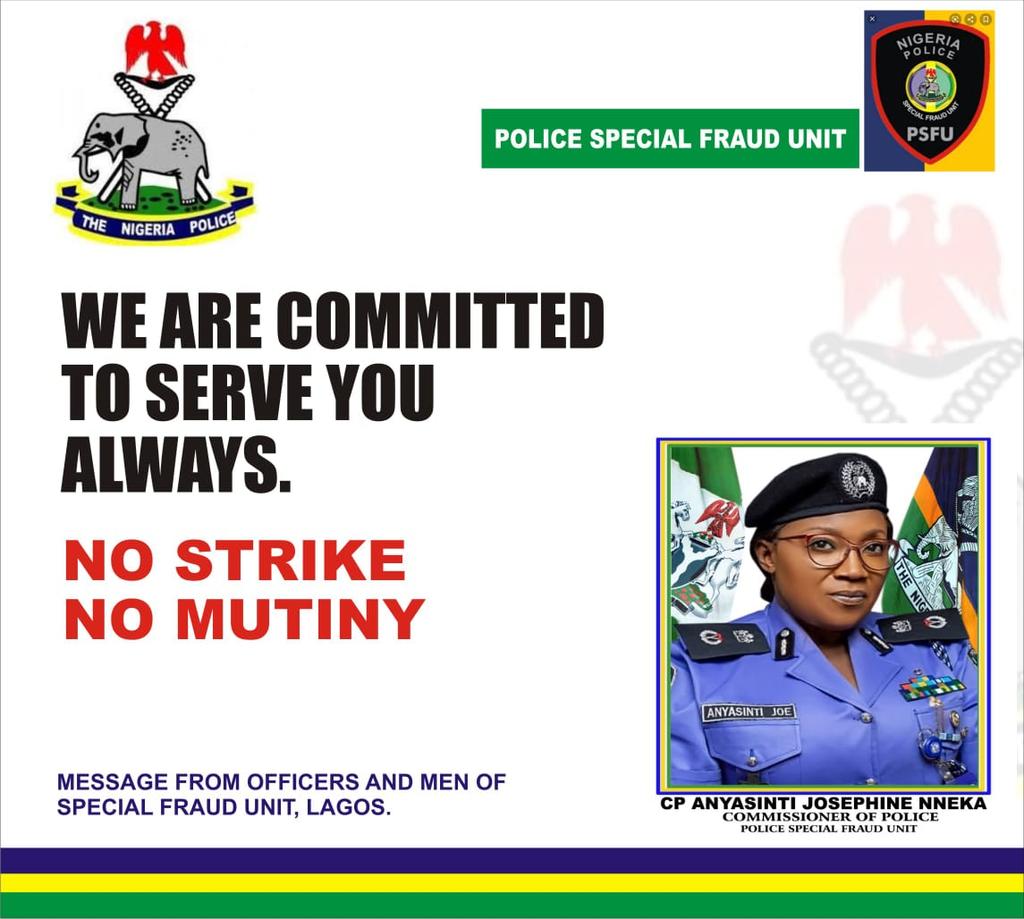 Police Special Fraud Unit (PSFU) Lagos (@policeng_psfu) on Twitter photo 