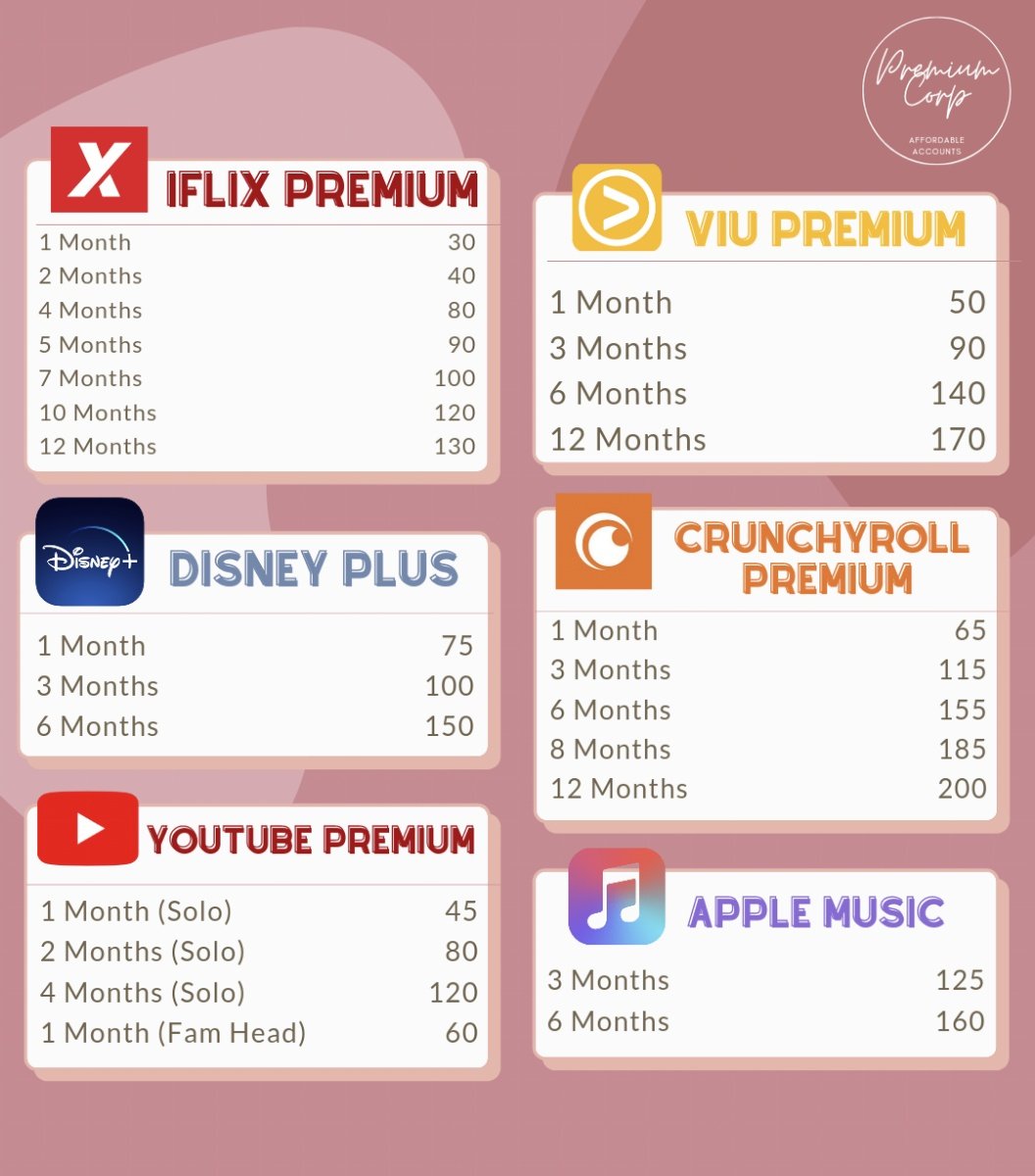 premiumcorp_'s tweet photo. ╰──➢ ✧; ─ Available for March 25 — ; ✧

🌻 1 month shared — 90 pesos
🌻 1 month solo Netflix — 350 pesos
🌻 other premiums

⌇⌦ full warranty
⌇⌦ must fill up and complete a form

💌: @premiumcorp_ 
💸: Gcash | load (+22%) | 7/11 kiosk | Bank transfer | Paymaya to Gcash https://t.co/zDRsns0kh2