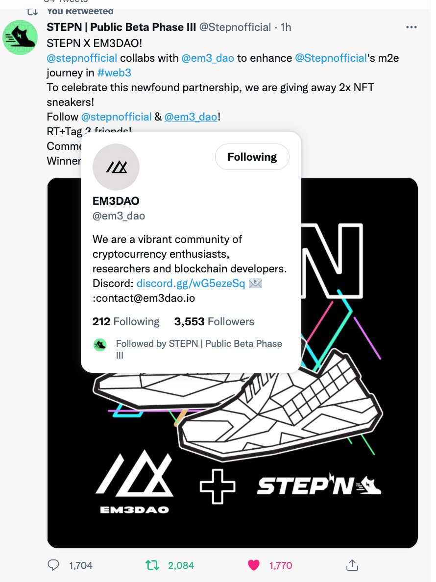 sandy_melow's tweet photo. @Stepnofficial @em3_dao @justloveazuki

@St3phan2021

@AzuraEternal

Done！Please choose me！ https://t.co/BTh4FLuO63