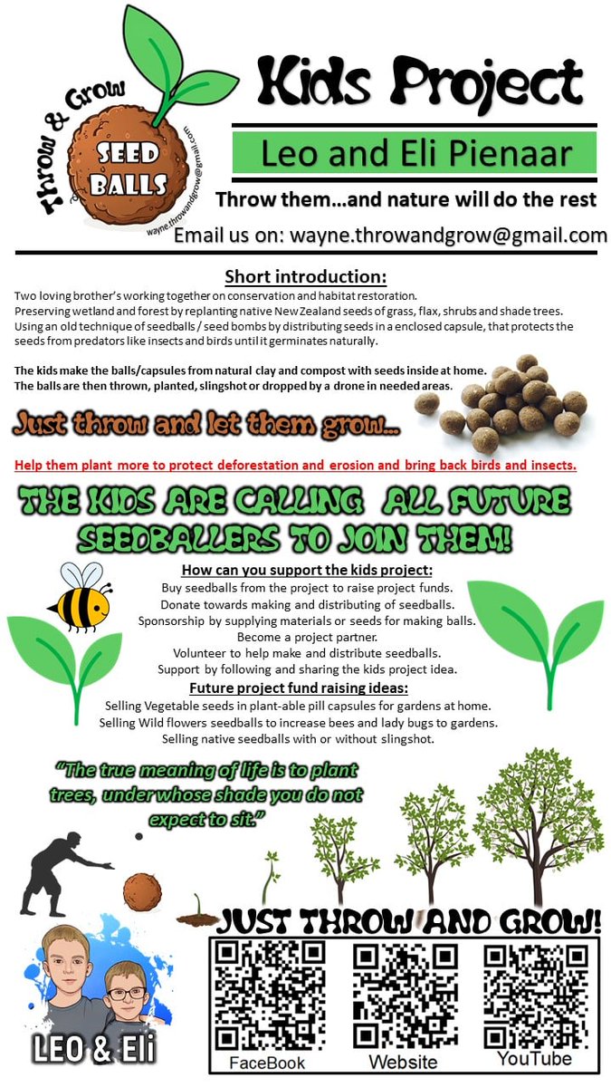 eli_adventures's tweet photo. Kids Seedball project, Preserving wetland and forest by replanting native New Zealand seeds in balls to throw and let them grow
See more info at https://t.co/qCm5RoU5yR
#seedballs #seedbombs https://t.co/roanUOjBUE