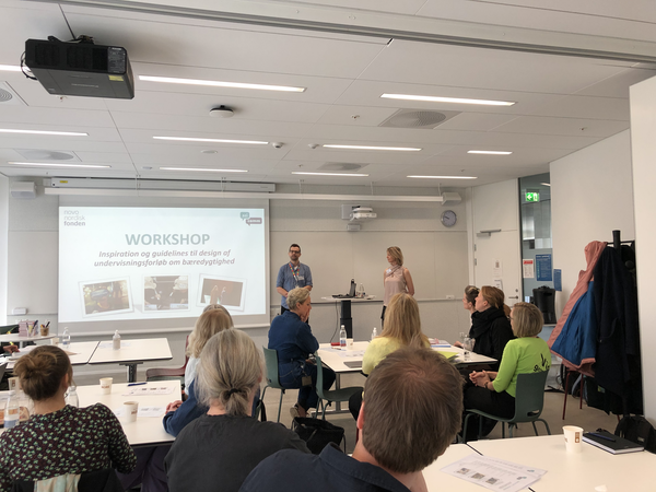 SciCommUCPH's tweet photo. Today we are hosting a workshop where we look at ways to include elements of sustainability in informal science education. @Henners181 and @MarianneAchiam  are presenting their research. Thanks to @novonordiskfond for support for this workshop and our research! https://t.co/bfW5lrGKnN