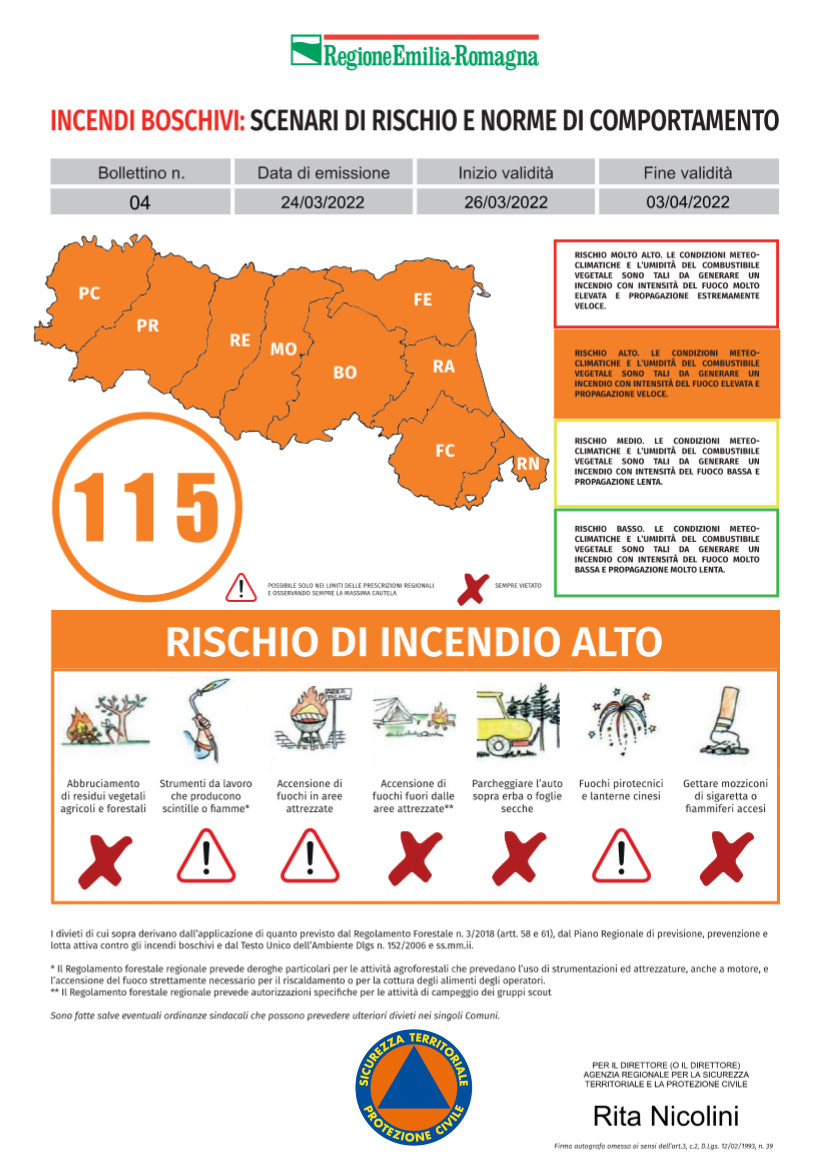 ❌ #Incendi nei boschi, da domani al 3 aprile scatta lo stato di grave pericolosità.
➡ All’interno delle aree forestali è vietato accendere fuochi
➡ su tutto il territorio è proibita la pulizia di pascoli e terreni 
➡ pesanti sanzioni per chi non rispetta le regole
