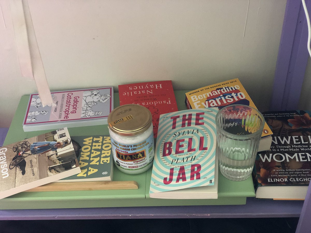 menopausalmave's tweet photo. Anyone else read more than one book at a time? Looked next to my bed and thought am I mad? Is it an #ADHD thing? The books say it all mind 🤣 @caitlinmoran @Alan_Measles @BernardineEvari @BBCWomansHour #multireading #ownbookclub #menopause #pmdd #hrt #lovebooks #pageturners https://t.co/bM41a91S9O