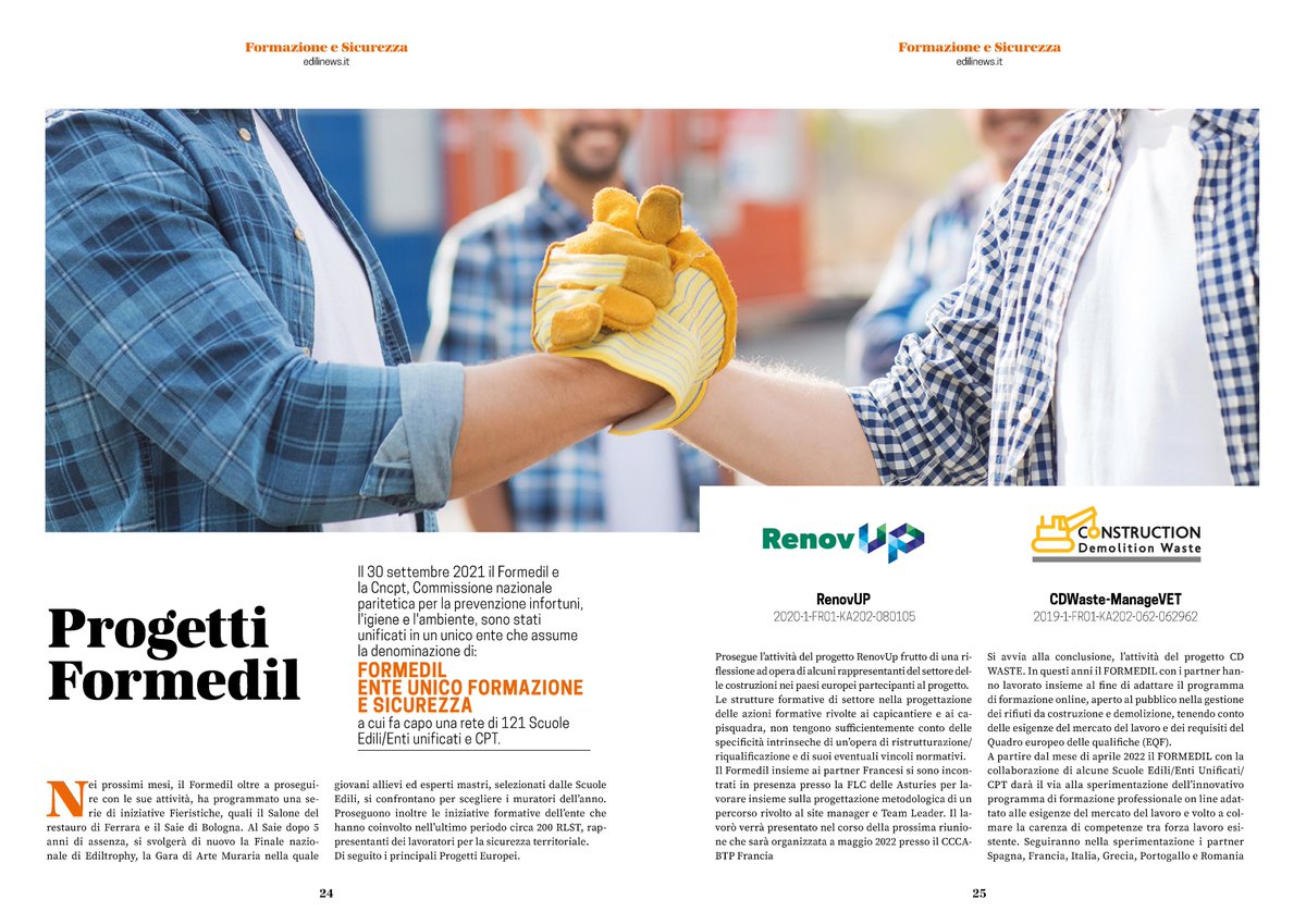 Formedil's tweet photo. È on line #edilinews la rivista della @Cnce_it
Nelle pagine dedicate alla #formazione e alla #sicurezza: @CdwasteM @EUConstruction #Renovup
#BLEN.it, la campagna "Occhio all'amianto" ed #Ediltrophy 2022
Scarica la rivista⬇️
https://t.co/Sp6XcwZq5p https://t.co/EHqrMIWIGC
