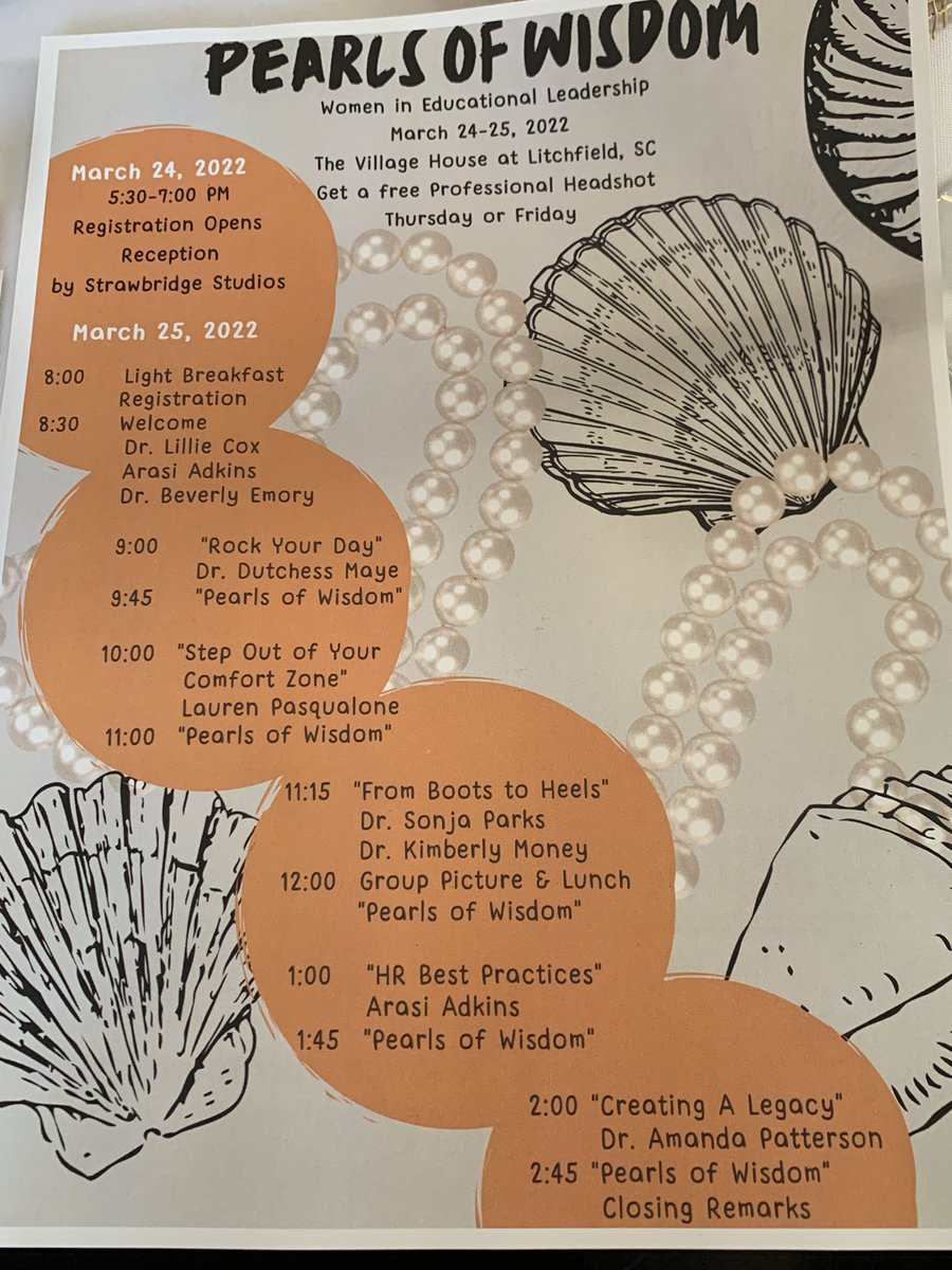kkimor's tweet photo. Enjoying “pearls of wisdom” at @Womenedleaders Conference! You are a great leader- own it! @DrBevREmory @DutchessMaye https://t.co/6jsrR1eE02