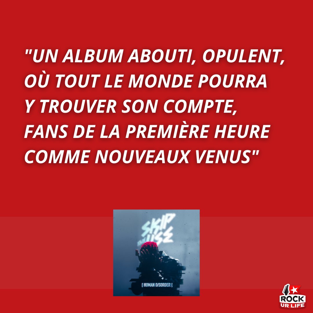 RockUrLifeNET's tweet photo. #Chronique : @skiptheuse_off - #HumanDisorder
par @CorentinVil
"Un album abouti, opulent, où tout le monde pourra y trouver son compte, fans de la première heure comme nouveaux venus"
➡️ https://t.co/jsVynVXGwl
#SkipTheUse #STU #RockUrLife https://t.co/L0e8zEPPdH