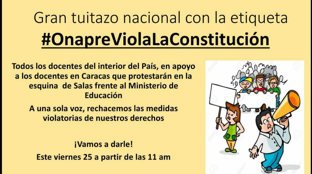 Dsiempreinfor's tweet photo. Tuitazo hoy 25, a las 11 a.m. #OnapreViolaLaConstitución. https://t.co/GK3ph79NJy