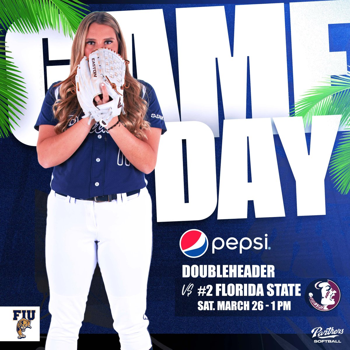 FIU Softball 🥎 Game Day!
🆚 No. 2 Florida State (DH)
🕕 1 p.m.
📍 Miami, Fla.
🏟️ FIU Softball Stadium
🎟️ FIUTickets.com
📺 bit.ly/36uqXbt
📊 bit.ly/FIUSBSTATS

#PawsUp🐾| #PantherPride