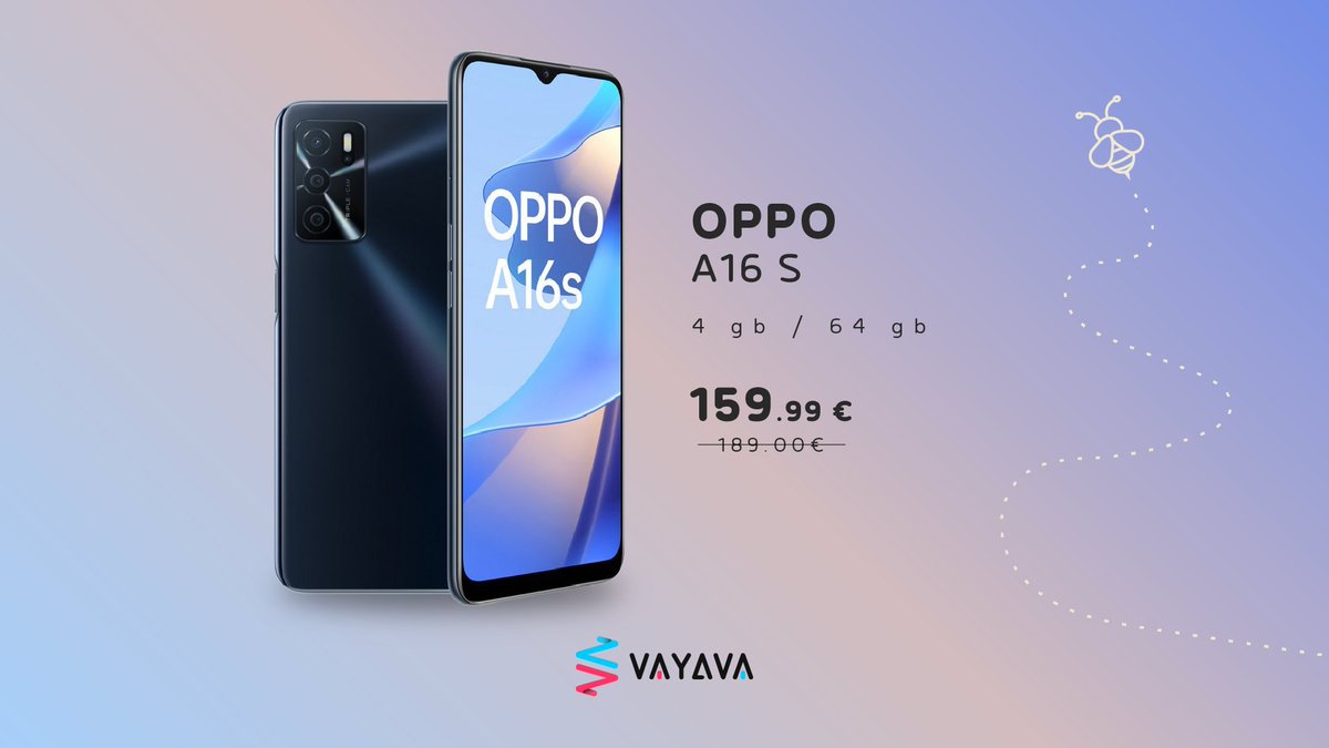 VAYAVA_ES's tweet photo. Aprovecha el #OppoA16S y su impresionante batería🔋 de 5000 mAh y olvídate de enchufes😉
#OppoA16s 👉https://t.co/DV8Yo59YJJ
#Oppo #OppoSerieA #ComprarOppo #Smartphone #SmartphoneOppo #OfertasOppo https://t.co/4CmzGqJHPz