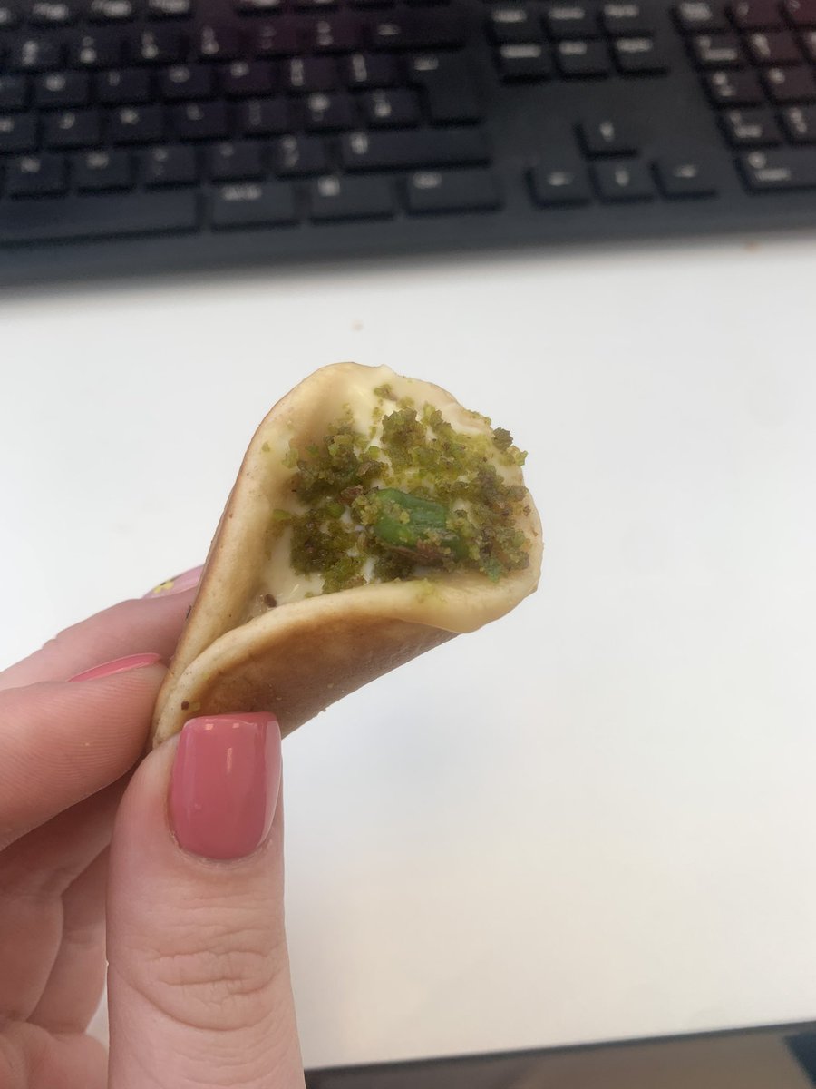 drmegsmith's tweet photo. Delicious qatayef today in the office courtesy of @Sultanaljuraysi and Shahad! https://t.co/v4rP13LQHS