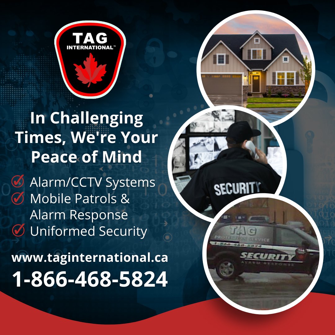 TagInternation3's tweet image. We provide flexible and innovative solutions based on a proactive approach to security. Drawing on many years of industry experience, we help clients plan ahead to stay protected. It's all part of how we deliver peace of mind. taginternational.ca