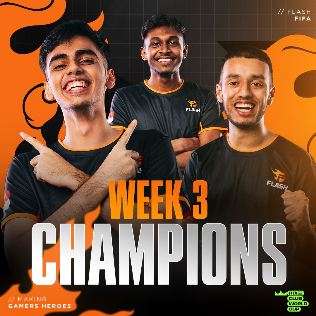 teamflash_gg's tweet photo. π
ππππ ππππ | Team Flash FIFA
Congratulations to our #FlashFIFA Team for winning the Championship Title π in the FIFAe Club Online Qualifiers Division 1 - Week 3β½οΈ
πΈπ¬ FL Fardhino
πΈπ¬ FL Buzzinho
πΈπ¬ FL Amraan
#TeamFlash #MakingGamersHeroes #FIFAe https://t.co/MgCZbx1fPm