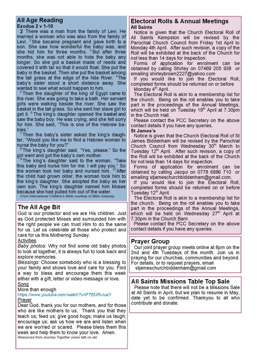 BiddenhamChurch's tweet image. This week's news and message (part 2)