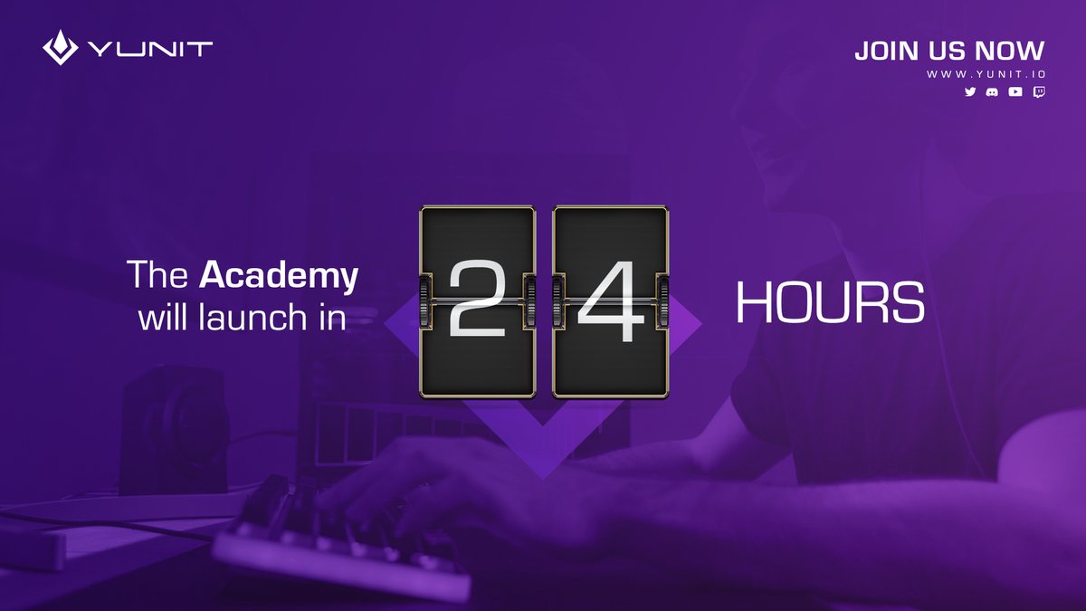 YunitGaming's tweet photo. 24 hours for the launch of the #YunitAcademy!👩🏽‍🎓👨🏽‍🎓

Are you ready? 🔥

#WEAREYUNIT https://t.co/5pdRBO788R
