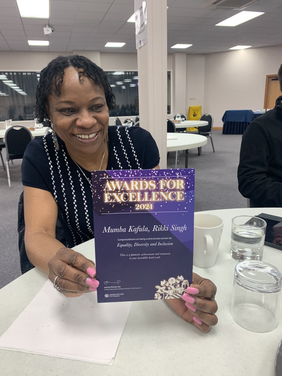 ManAdultEd's tweet image. What a wonderful day we had at the Growth &amp;amp; Development Awards for Excellence.

2 wins (Team of the Year for Careers and the E+D award for our work on Let’s Talk Racism) and 1 finalist (Digital Skills team)

Thoroughly well-deserved, you absolute legends!

#ExcellenceAwards