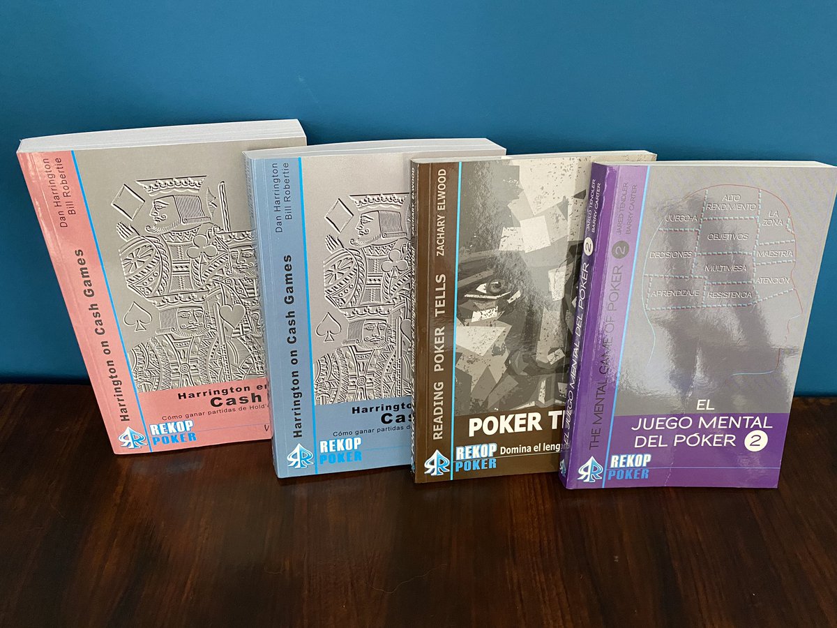 DavidLuzago's tweet photo. Me llega a casa el Harrington en Cash Vol II, que completa el poker de libros que traduje para @RekoppokeR 👨🏻‍🏫

#ElJuegoMentalDelPoker2
#PokerTells
#HarringtonEnElCash https://t.co/T17NBW28Jq
