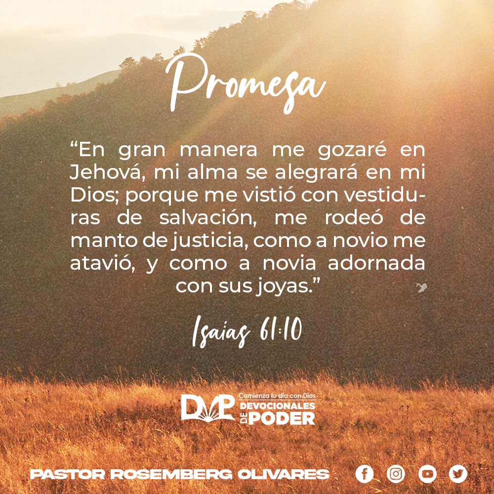 PastorRosemberg's tweet photo. Ordenanza y Promesa de Dios para tu vida en este día de mucha bendición.
#DevocionalesdePoder #Ordenanza #Promesa #Viernes https://t.co/awYz4axzsU