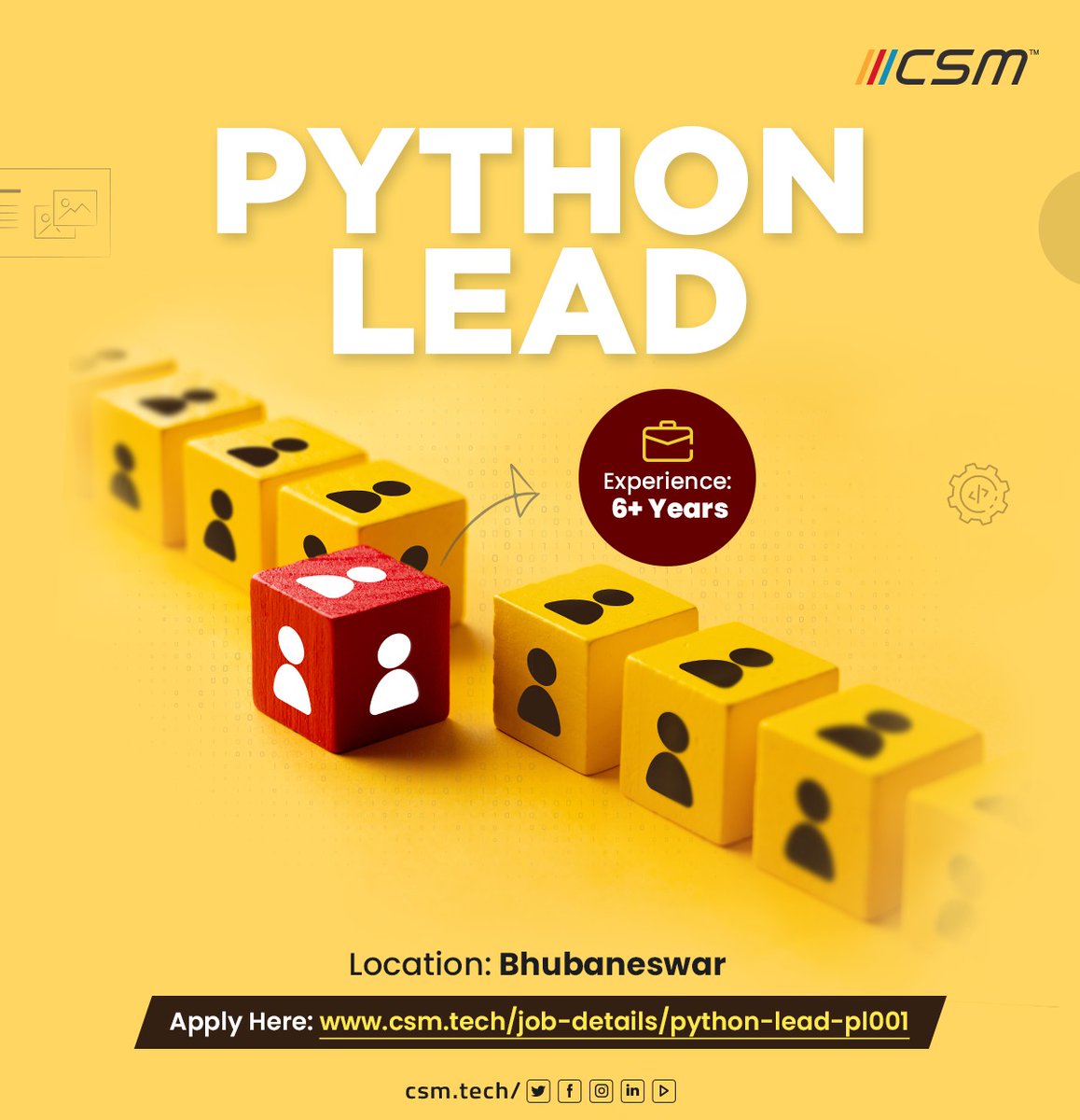 CSMTechnologies's tweet image. Does leading a pack of python developers excite you? For all who answered in affirmative, get in touch with us. Apply for Python Lead here: bit.ly/3pjWuD6
#CSMishiring #pythonlead #techlead #hiringalert
