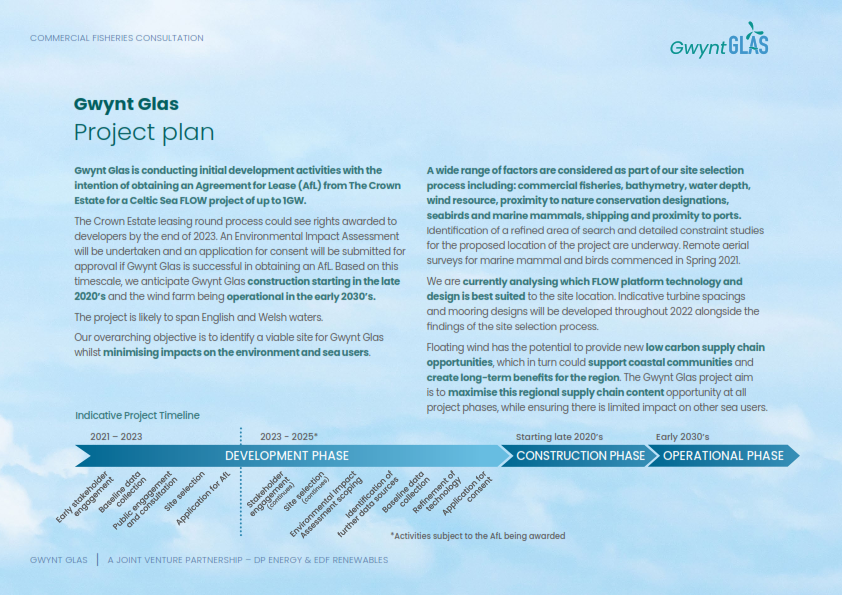 FLAGPembs's tweet image. Gwynt Glas Fisheries Consultation