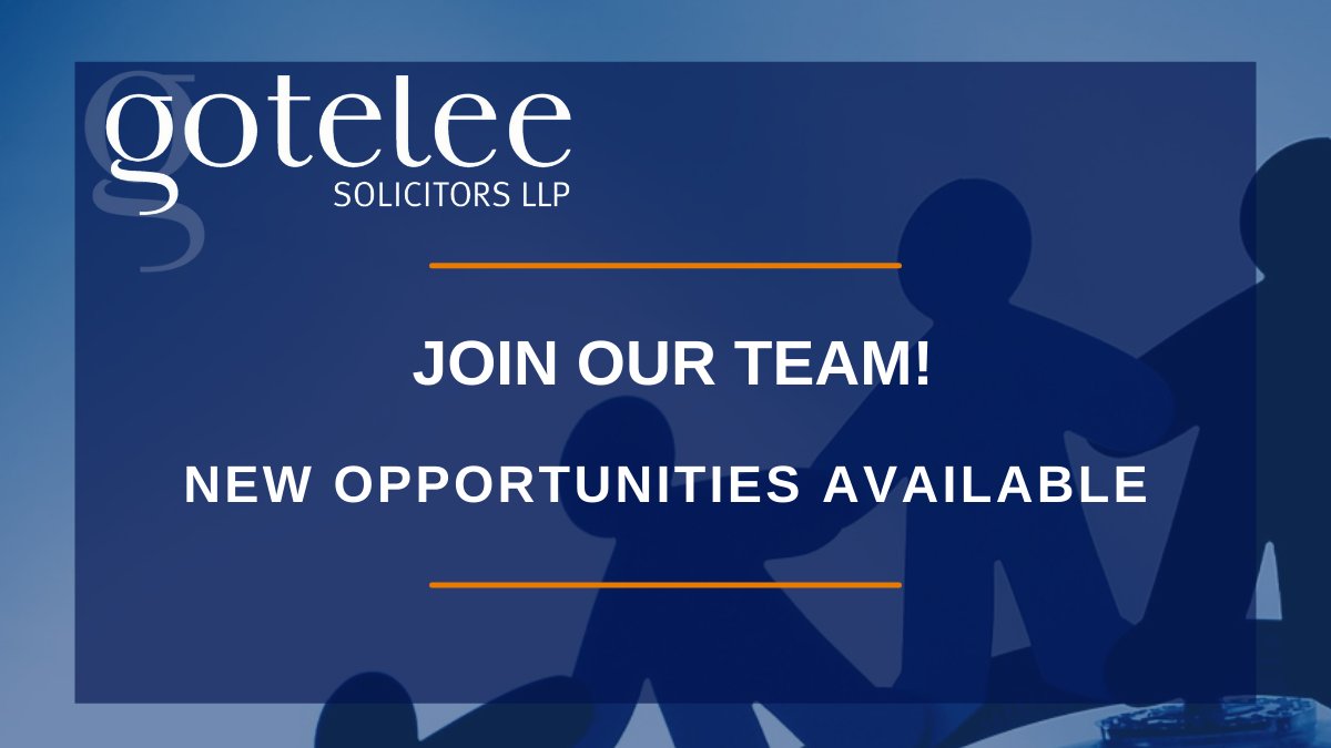 gotelee's tweet photo. Join the Gotelee Team! An award-winning law firm with a friendly and supportive working environment.
We have a number of exciting opportunities available across the firm right now.
Find out more about the roles and how to apply here > https://t.co/YdiyGvuYXD
#JobsinSuffolk https://t.co/KzAiAkLKIr