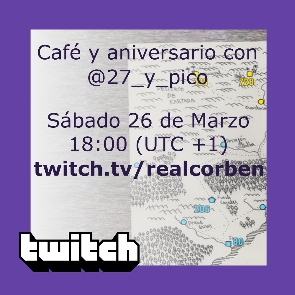 27_y_pico's tweet photo. Este sábado a las 6 de la tarde estaremos en el canal de @realcorben presentando hablando de viejos y nuevos proyectos

Viene cargadito este stream 😉 https://t.co/h3keEIvkpX