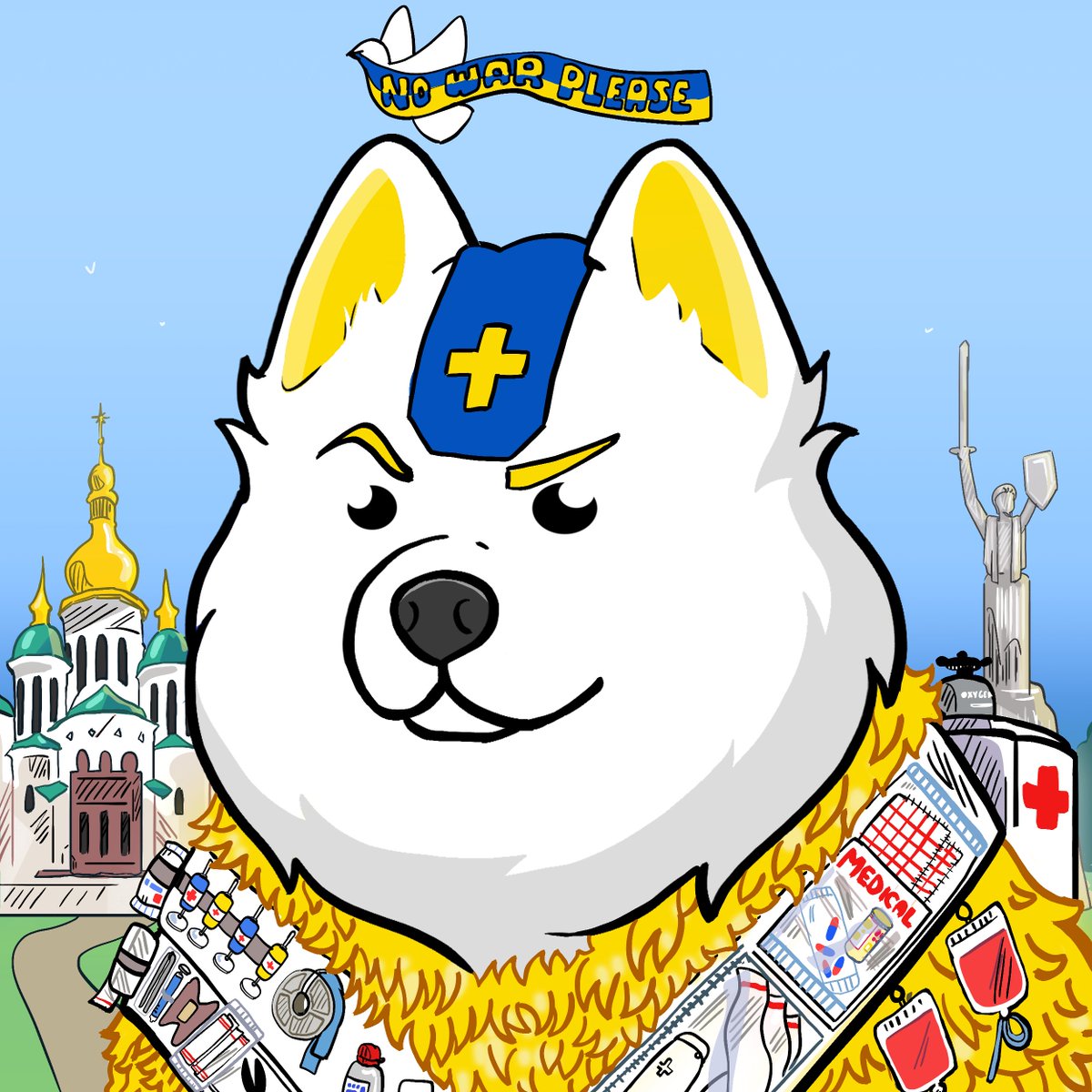 SAMO (@samoyedcoin) on Twitter photo 1/6.🧵 We're PROUD to announce...
🇺🇦 The SAMO "No War Please" NFT 🇺🇦
A community-led charity campaign
The MORE you donate, the MORE you own! 🐶
Fractionalized via <a href="/bridgesplit/">Bridgesplit</a> & tradable. 100% of proceeds go to 8 Ukrainian charities! ♥️
GET IT HERE! 👇
bit.ly/3usPy8t 1/6.🧵 We're PROUD to announce...
🇺🇦 The SAMO "No War Please" NFT 🇺🇦
A community-led charity campaign
The MORE you donate, the MORE you own! 🐶
Fractionalized via <a href="/bridgesplit/">Bridgesplit</a> & tradable. 100% of proceeds go to 8 Ukrainian charities! ♥️
GET IT HERE! 👇
bit.ly/3usPy8t