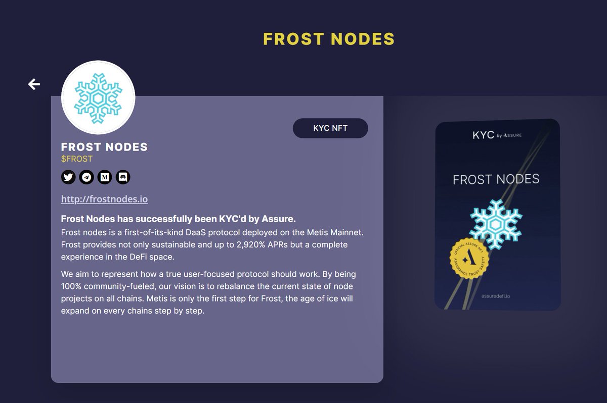 ~$1650 Value giveaway.

$Frost giving 5 Nodes to one of you!
-KYC done
-Metis Blockchain
-2920% APR

I haven't done a Metis 1 yet so I'll be doing a thread on this play and what I think about it + another giveaway when we get there this wknd!

RT to enter
Must follow <a href="/FrostNodes/">Frost Nodes</a>