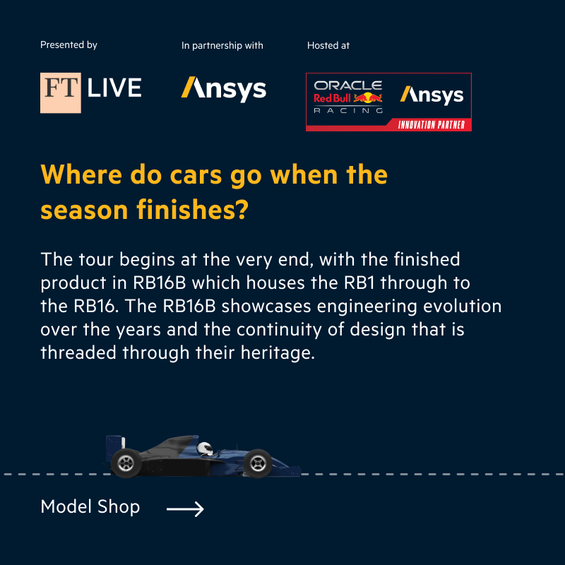 ftlive's tweet photo. On 5 April, in partnership with @Ansys, we’re offering an exclusive free factory tour of @redbullracing.
Swipe below to get a taste of what to expect.
For more information on our #FTMobility event and tour, click below.