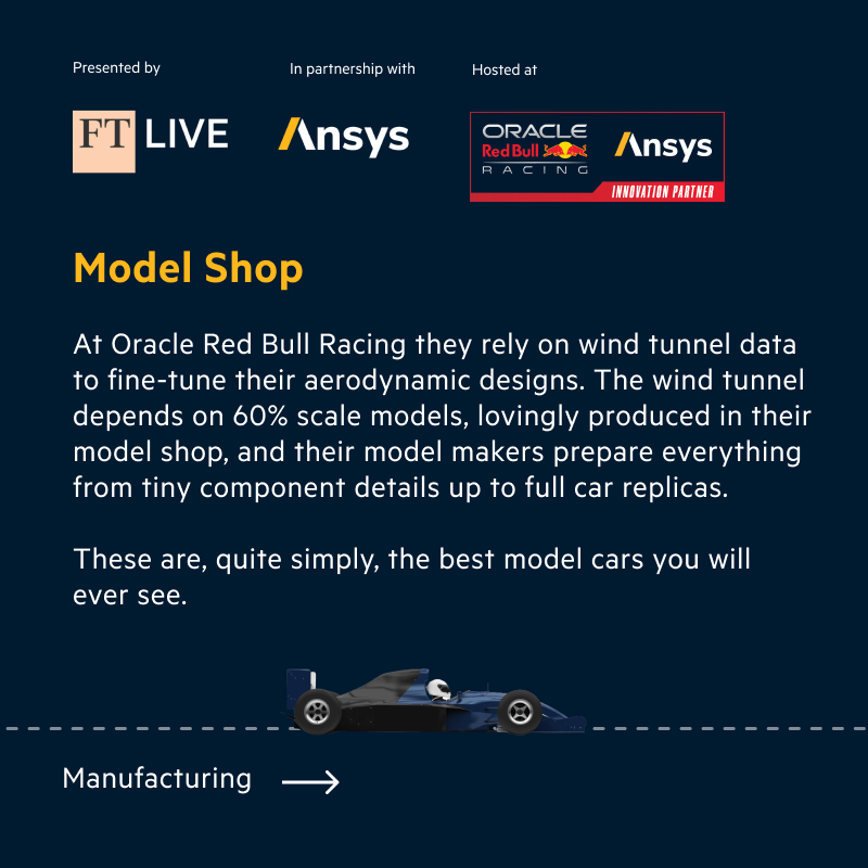 ftlive's tweet photo. On 5 April, in partnership with @Ansys, we’re offering an exclusive free factory tour of @redbullracing.
Swipe below to get a taste of what to expect.
For more information on our #FTMobility event and tour, click below.