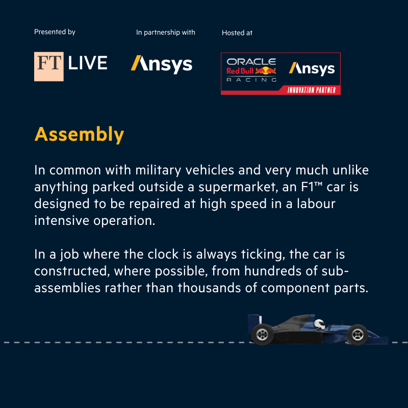 ftlive's tweet photo. On 5 April, in partnership with @Ansys, we’re offering an exclusive free factory tour of @redbullracing.
Swipe below to get a taste of what to expect.
For more information on our #FTMobility event and tour, click below.