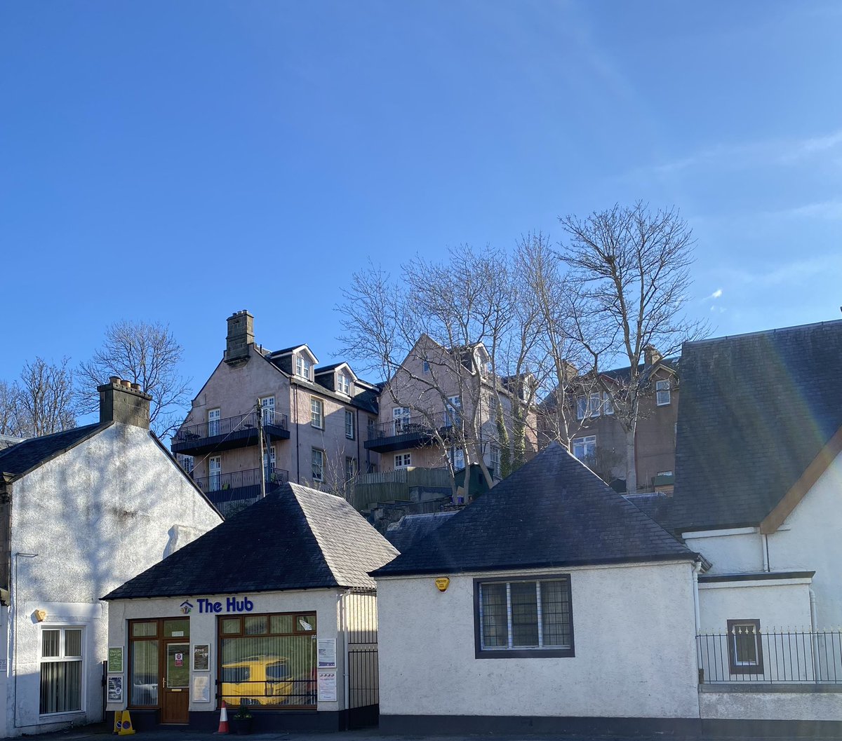 Our Ardconnel Court apartments basking in sunshine today, taken from Castle St for a wee change! #inverness