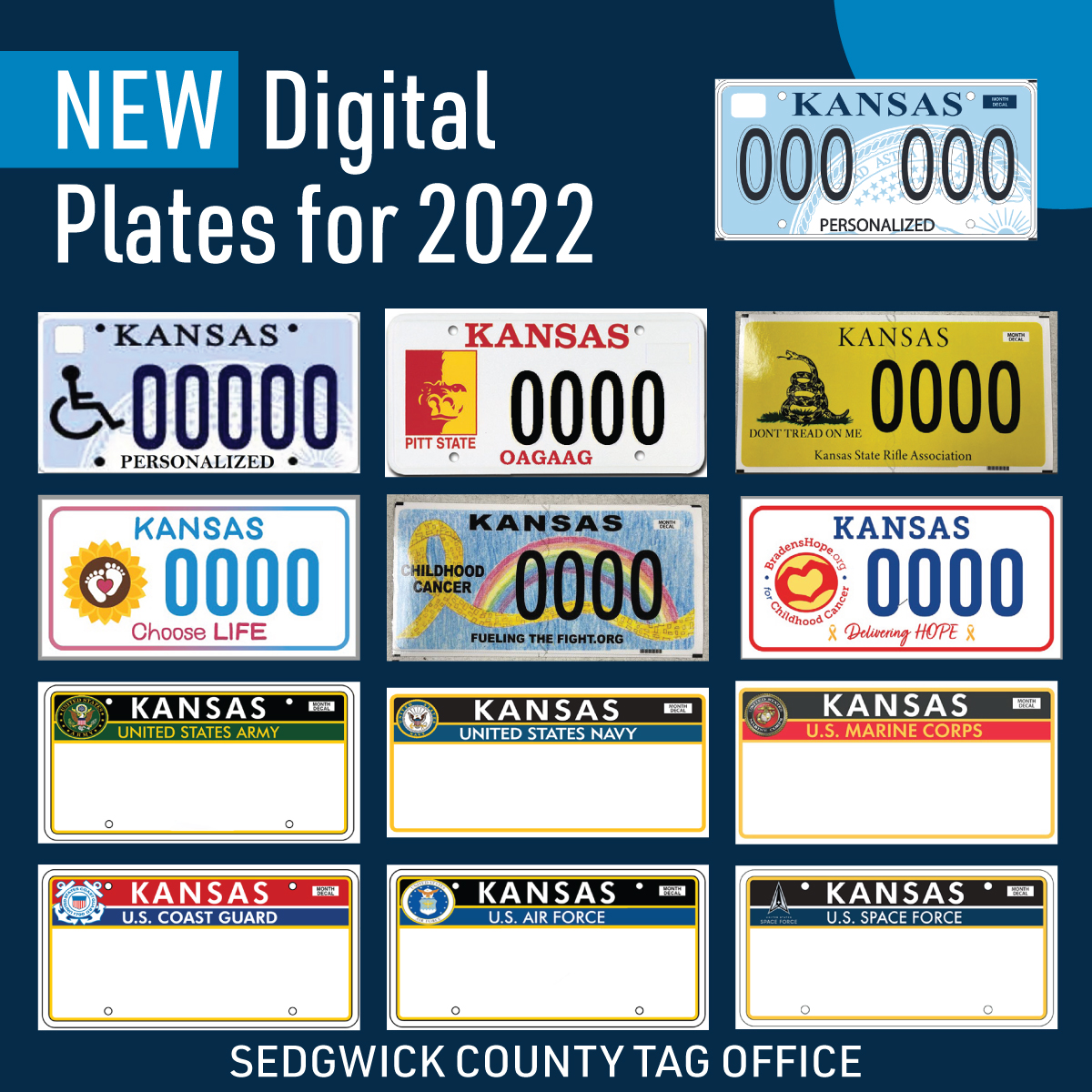 Sedgwick County on Twitter "Here are the license plates that taxpayers