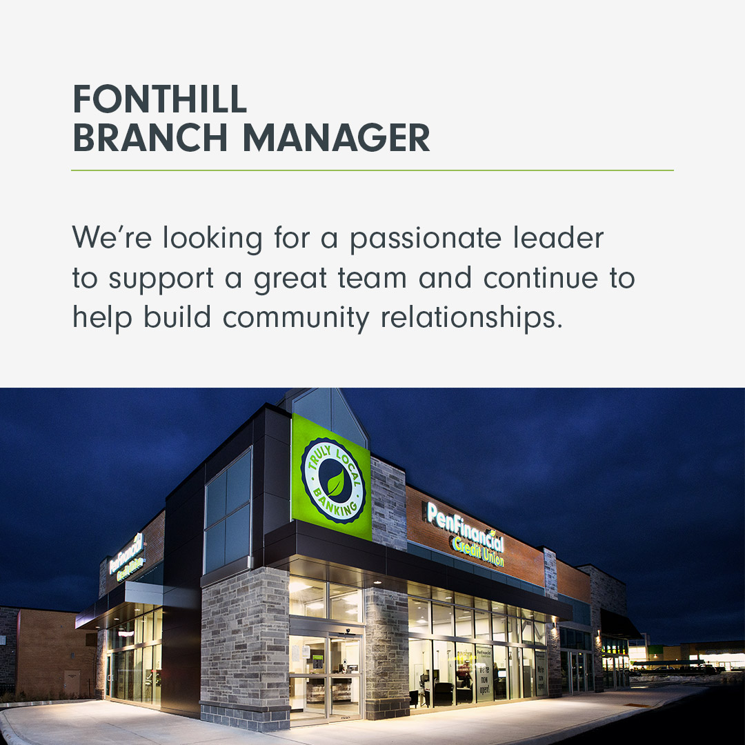 PenFinancial's tweet photo. We’re currently looking for a Branch Manager at our incredible Fonthill branch. This is an opportunity to lead a dedicated team in an amazing community.
Learn more about what makes us different 👉 https://t.co/k9e4MQfbU8
#TrulyLocalCareers #TrulyLocalBanking #TrulyLocalCommitment https://t.co/eH2fxVuy7c