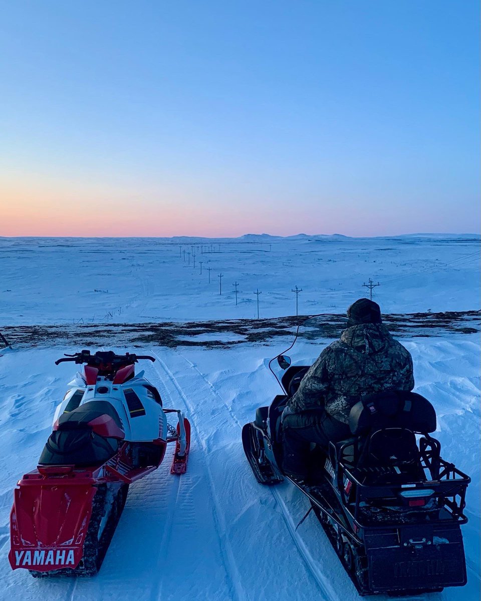 darcy_hancock's tweet photo. A great evening ride to Quebec border - incredible open county, spectacular clear views and incredible trails #snowmobiling #springriding #Labrador #outdooradventure https://t.co/WgWSivFPI5