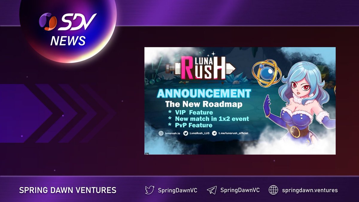 DancingStarVC's tweet photo. 📢SDV NEWS📢

🔥#LunaRush Roadmap Modification🔥

More information: https://t.co/WYS4TUAgSc

❤️ Stay tuned to catch up with the most recent news

#SDV #SpringDawnVentures https://t.co/TfY6jAzIHf
