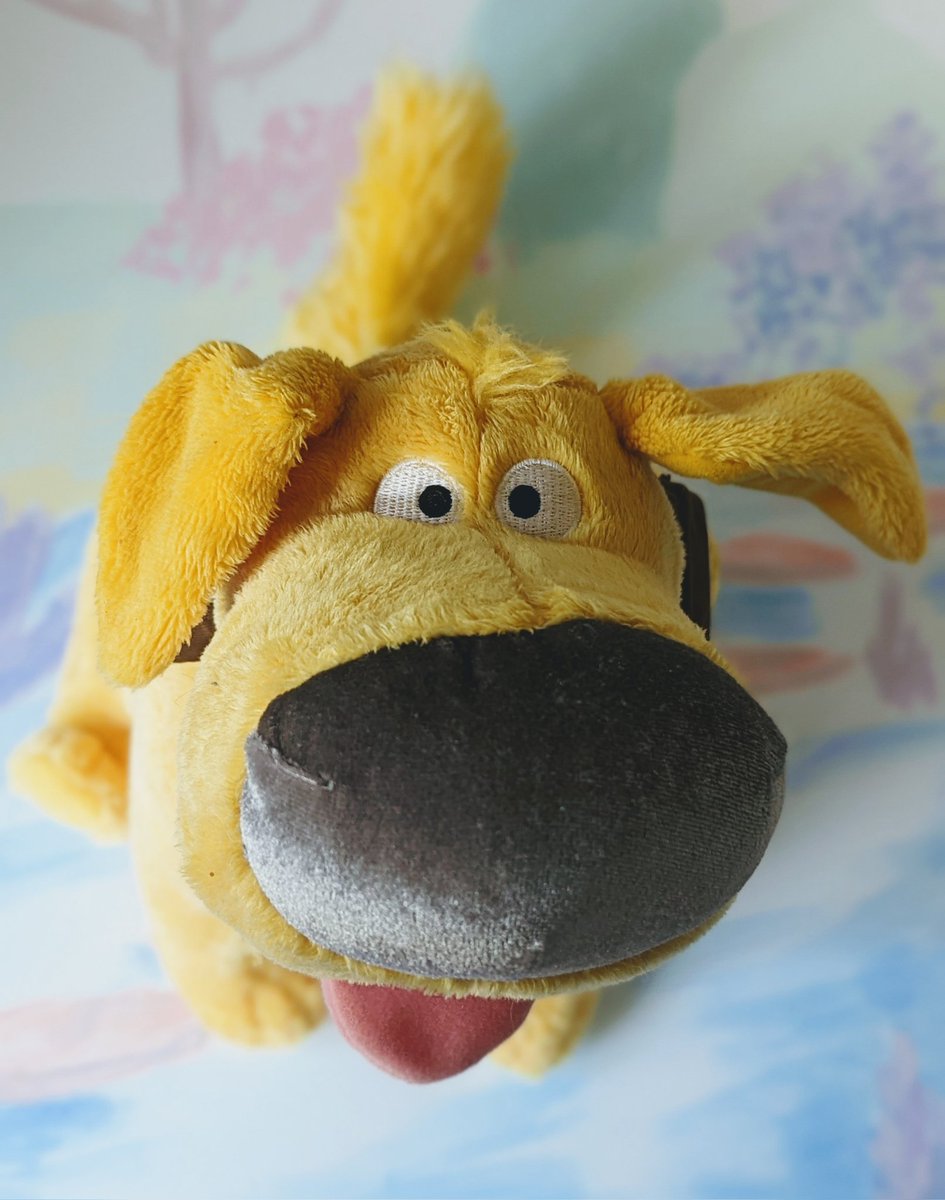 Gaaaoooo's tweet photo. Found out my beloved Dug's voice box is broken T_T I'll never hear that he just met me and he loves me ever again T_T #vtuber #envtuber #fursona #dug #upfilm #disney #pixar #plushie #toy https://t.co/jaFJQuVCGD