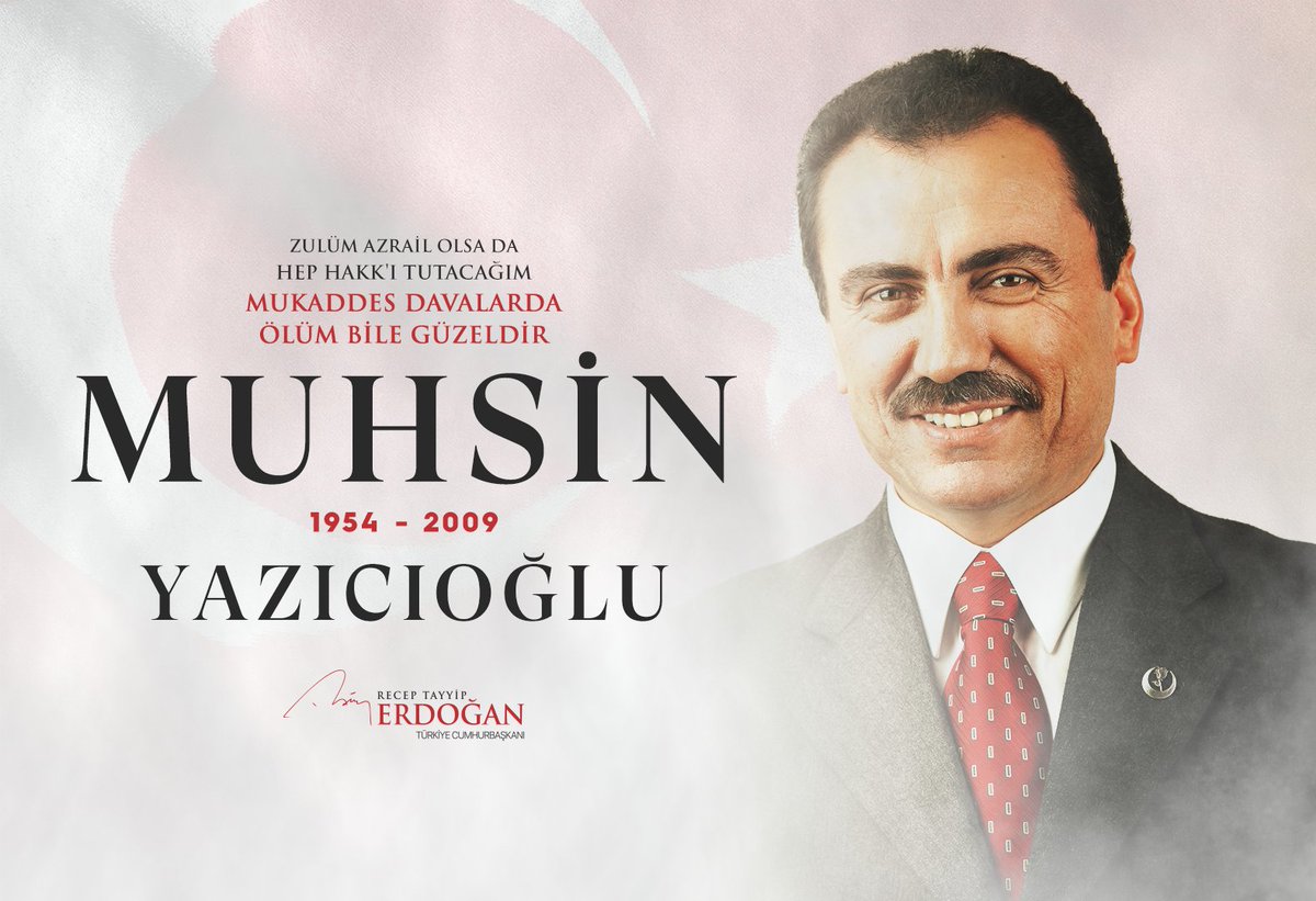 Cesareti, yiğitliği, örnek şahsiyeti, samimiyeti ve duruşuyla milletimizin gönlünde bambaşka bir yer edinen Büyük Birlik Partisi Kurucu Genel Başkanı Muhsin Yazıcıoğlu kardeşimi vefatının yıl dönümünde hasretle, rahmetle yâd ediyorum.