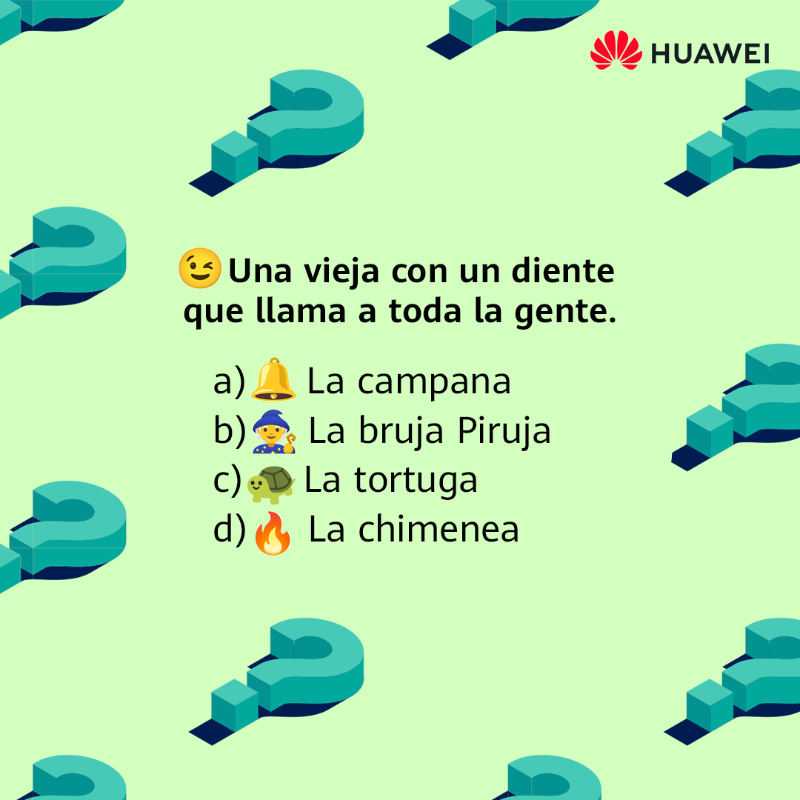 HuaweiMobileESP's tweet photo. 🥳 ¡Bienvenidos de nuevo, fans del #RetoHUAWEI!
😁 Esta semana queríamos hacer que os comáis el coco, por eso os hemos preparado unas adivinanzas cortas con tres temáticas que nos encantan: 🐶 animales, 🍕 comida y 🎹 música.
¿Puedes adivinar la solución? https://t.co/JP3621bD4q