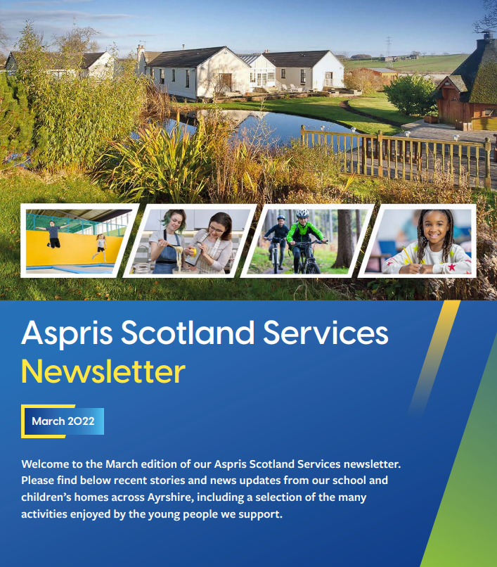 AsprisScotland's tweet photo. It’s been an exciting start to 2022, with lots of fun activities and fantastic achievements by the young people we support.

If you’d like to catch up on all the recent stories from our Ayrshire services, take a look at our March newsletter below. ⬇️

https://t.co/eYe0tCuesK https://t.co/sjNqSghgv0
